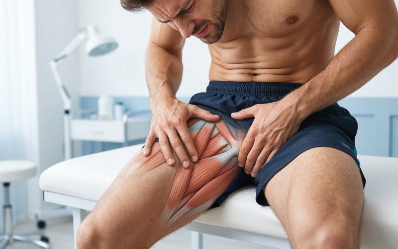 Symptômes de la pubalgie douleur pubis aine